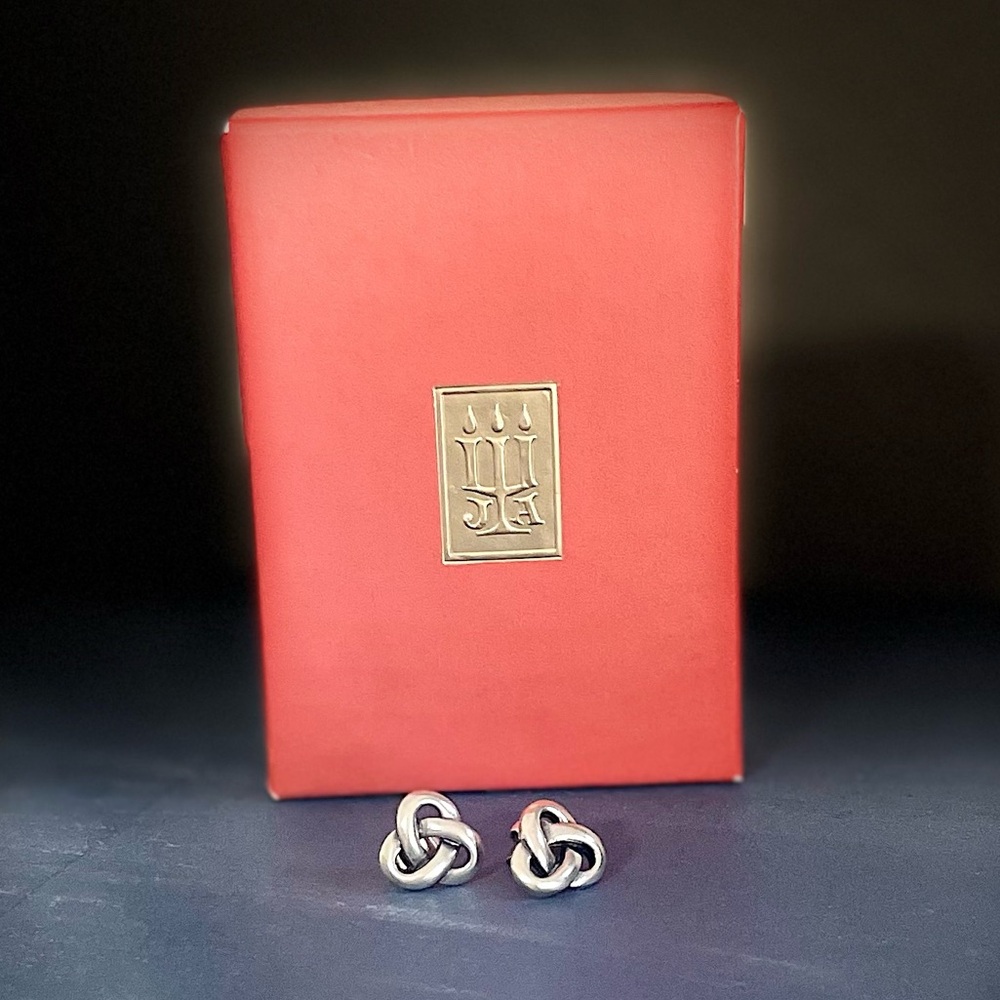 James Avery Trinity Knot 925 Sterling Silver Stud Earrings - RETIRED
